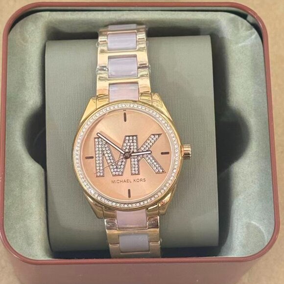 Michael Kors MK4731 Women's Janelle Three-Hand Two-Tone Stainless Steel Watch